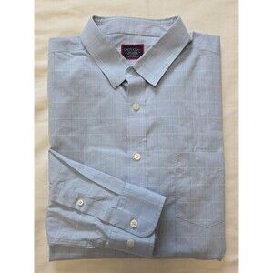 UNTUCKit XXL Tall Wrinkle Free Lt. Blue Plaid Long Sleeve Button Up Shirt EUC